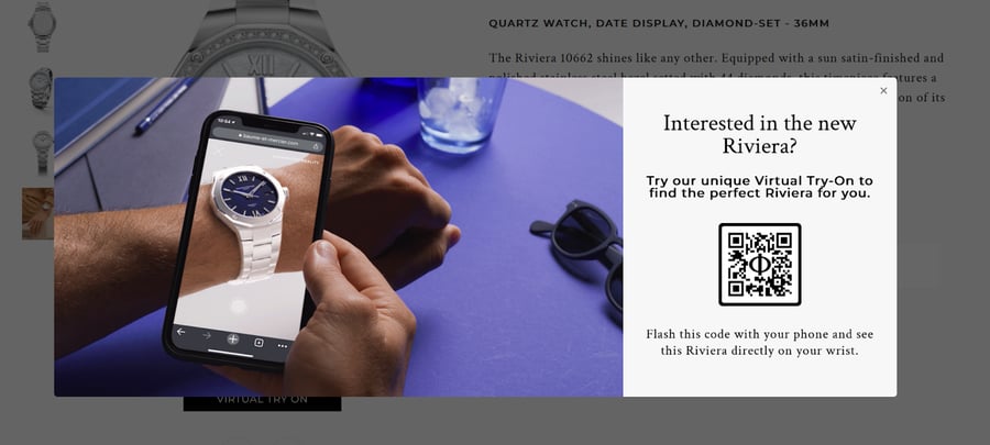 Virtual try-on for luxury watches from Baume & Mercier