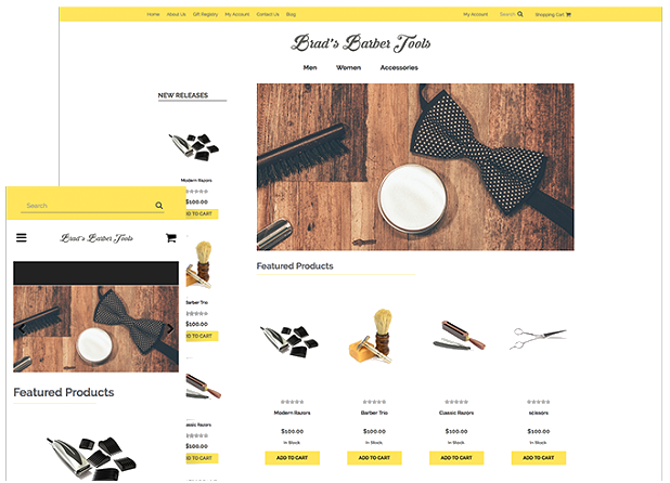 barbershop website template