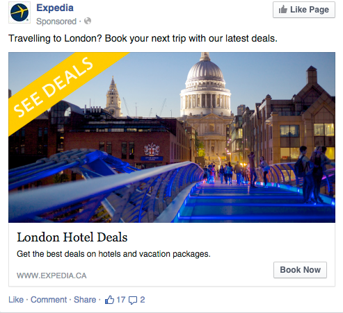 Expedia Facebook Retargeting