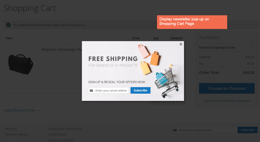 Free Shipping Pop-Up