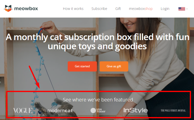 Meowbox Landing Page