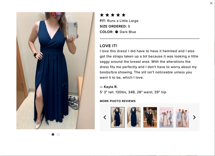 Lulus customer review