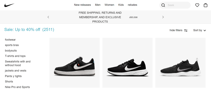 Nike free shipping