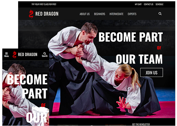 mma website template